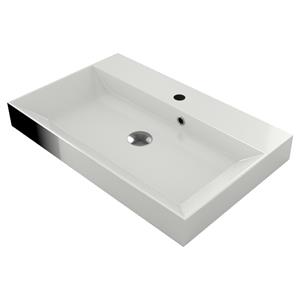 Gliss Design Wastafel  Lako 70 cm 1 Kraangat Mat Wit