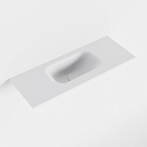 Mondiaz EDEN Talc solid surface inleg wastafel voor toiletmeubel 60cm. Positie wasbak midden