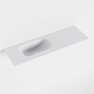 Mondiaz EDEN Talc solid surface inleg wastafel voor toiletmeubel 70cm. Positie wasbak links