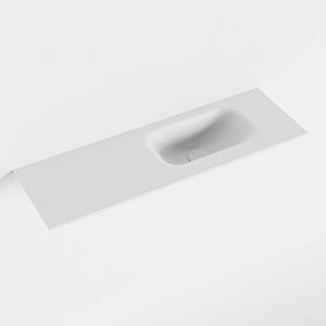 Mondiaz EDEN Talc solid surface inleg wastafel voor toiletmeubel 70cm. Positie wasbak rechts