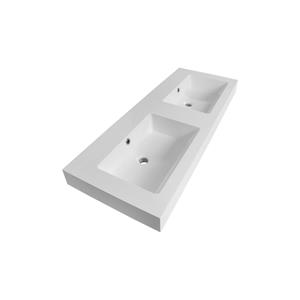 Sanitop Wastafelblad Exclusive Line 120-2 Florence 2 kraangaten