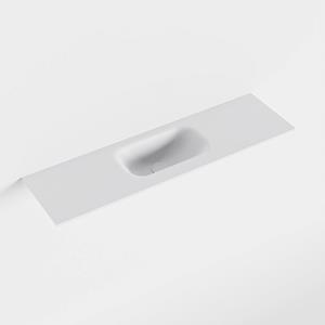 Mondiaz EDEN Talc solid surface inleg wastafel voor toiletmeubel 80cm. Positie wasbak midden