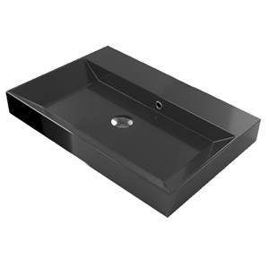 Gliss Design Wastafel  Lako 90 cm 1 Kraangat Mat Zwart