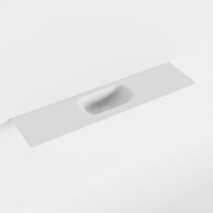 Mondiaz EDEN Talc solid surface inleg wastafel voor toiletmeubel 90cm. Positie wasbak midden