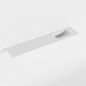 Mondiaz EDEN Talc solid surface inleg wastafel voor toiletmeubel 110cm. Positie wasbak rechts