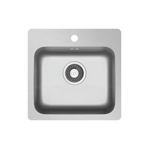 Go by Van Marcke Wastafel Inbouwspoeltafel  Lia RVS 56x52CM