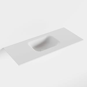 Mondiaz LEX Talc solid surface inleg wastafel voor toiletmeubel 70cm. Positie wasbak midden