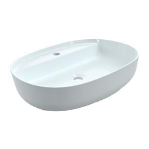 Allibert Sol Opbouwwaskom 60 Cm Ovaal Glanzend Wit