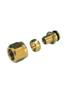 Pettinaroli 3/4 adapting set Geel 18x15mm for pex