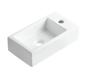 Sanifun Otto M fontein rechts 40 x 22 x 11 cm keramiek glans wit.