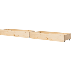 Beliani  CRONAT - Opberglades voor bed - Lichtbruin - Grenenhout