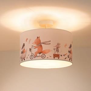 Duolla Deckenleuchte Ferdi Kids, Textil, wei&szlig;, bunt