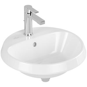 Villeroy & Boch Architectura inbouwwastafel 45x45x17cm Rond 1 kraangat zonder overloopgat Wit Alpin glans Ceramic 5a654601
