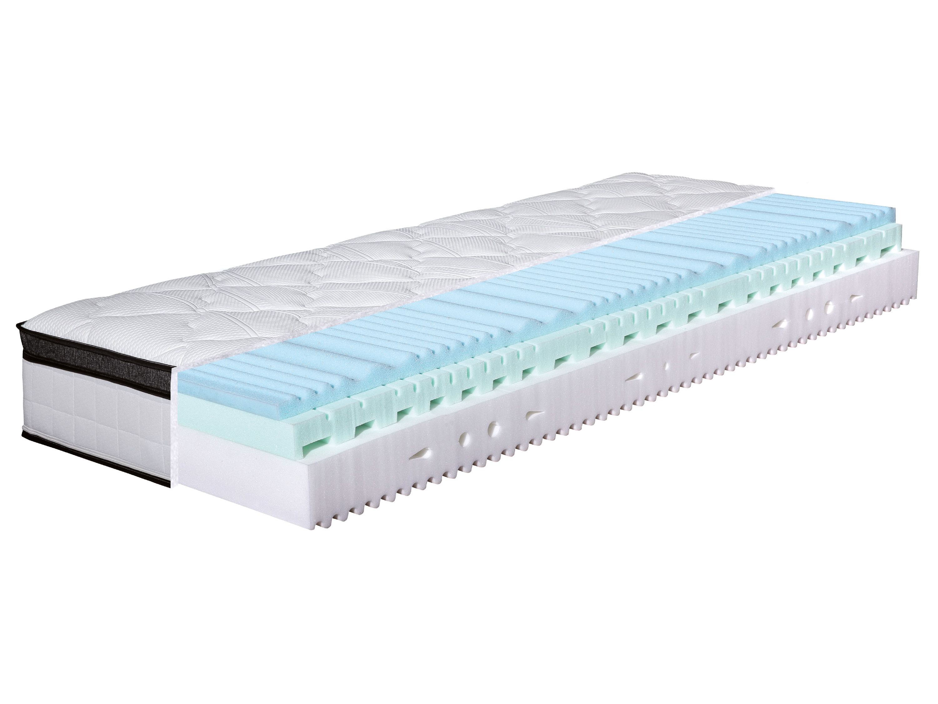 Hn8 schlafsysteme 7-zones koudschuimmatras met gelschuimtopper SUPREME (Extra stevig (H4), 80 x 200 cm)