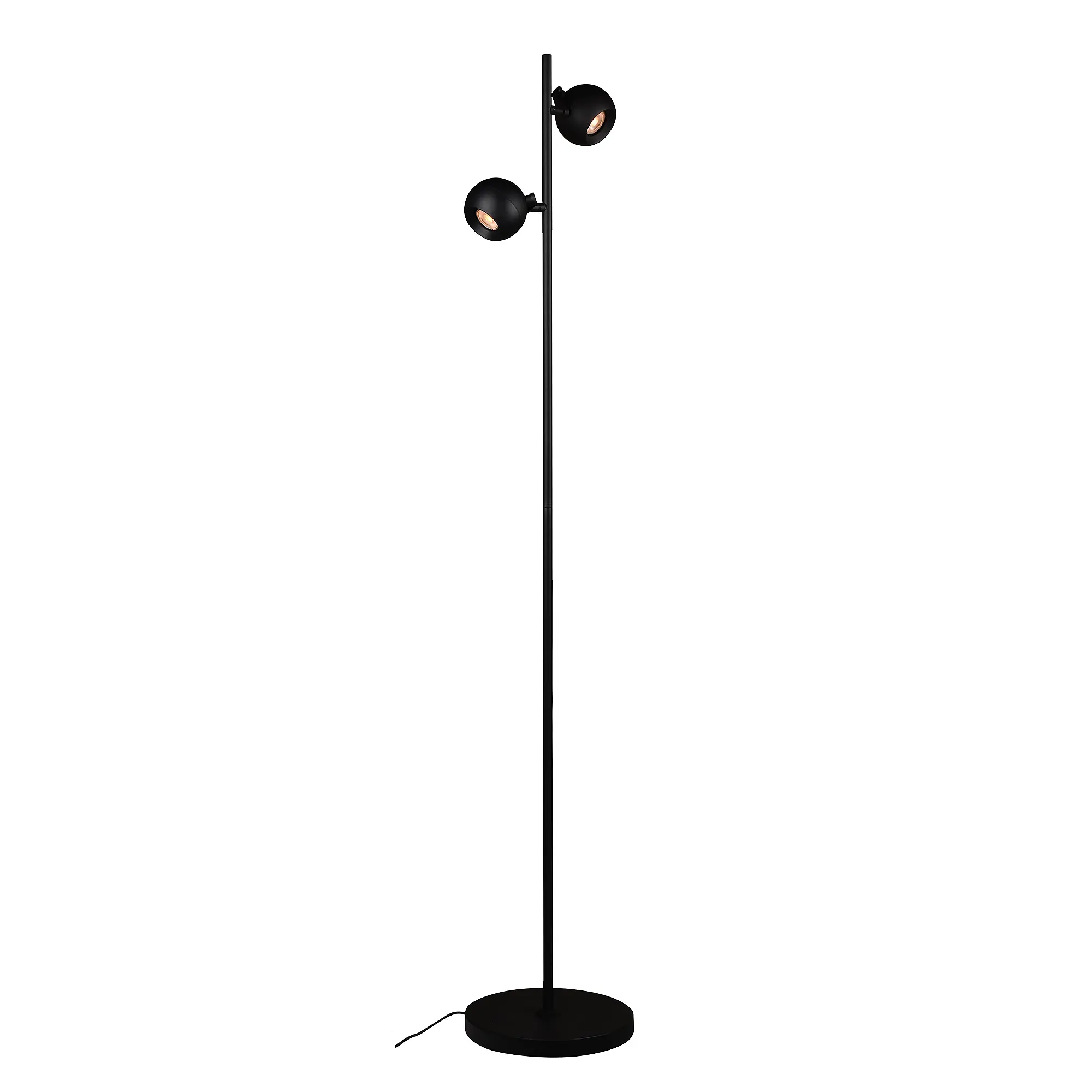 Artdelight Vloerlamp Bolero 2 lichts H 150 cm zwart