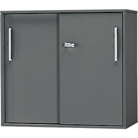 Schäfer Shop Select Schäfer Shop  Select SET UP aanbouw-/opzetschuifdeurkast, 2 OH, B 800 x D 420 x H 726 mm, grafiet/grafiet