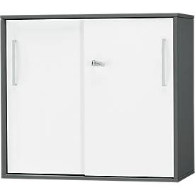 Schäfer Shop Select Schäfer Shop  Select SET UP aanbouw-/opzetschuifdeurkast, 2 OH, B 800 x D 420 x H 726 mm, grafiet/wit