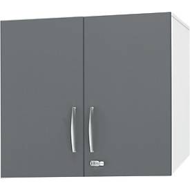 Schäfer Shop Select Schäfer Shop  Select Opzetkast LOGIN, 2 ordnerhoogten, handgreep onderaan, B 800 x D 420 x H 726 mm, wit/grafiet