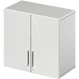 Schäfer Shop Select Schäfer Shop  Select Opzetkast LOGIN, 2 ordnerhoogten, handgreep onderaan, B 800 x D 420 x H 726 mm, lichtgrijs/lichtgrijs
