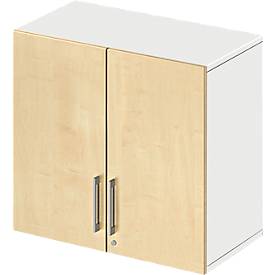 Schäfer Shop Select Schäfer Shop  Select Opzetkast LOGIN, 2 ordnerhoogten, handgreep onderaan, B 800 x D 420 x H 726 mm, wit/esdoornpatroon