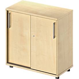 Schäfer Shop Genius Schuifdeurkast TETRIS WOOD, 2 ordnerhoogten, B 800 mm, hoogte incl. glijders, esdoornpatroon