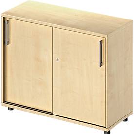Schäfer Shop Genius Schuifdeurkast TETRIS WOOD, 2 ordnerhoogten, B 1000 mm, hoogte incl. glijders, esdoornpatroon