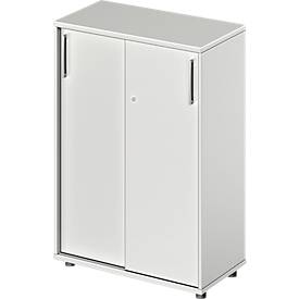 Schäfer Shop Pure Schäfer Shop  Pure Schuifdeurkast Proplana, 3 ordnerhoogten, breedte 800 mm, hoogte 1160 mm, lichtgrijs