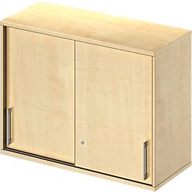 Schäfer Shop Genius Opzetkast met schuifdeuren TETRIS WOOD, 2 ordnerhoogten, B 1000 mm, hoogte incl. glijders, esdoornpatroon