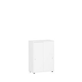 Schuifdeurkast PALENQUE, 3 ordnerhoogten, B 800 x D 400 x H 1104 mm, wit