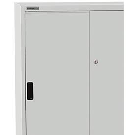 Schäfer Shop Select Kast, schuifdeuren, B 950 x D 400 x H 1150 mm, lichtgrijs RAL 7035