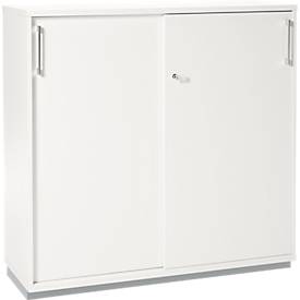 Schäfer Shop Genius schuifdeurkast TETRIS WOOD, 3 OH, B 1200 mm, hoogte incl. glijders, wit