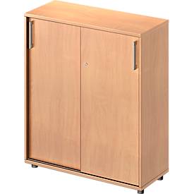 Schäfer Shop Genius schuifdeurkast TETRIS WOOD, 3 OH, B 1000 mm, hoogte incl. glijders, decor beuken