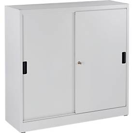 Schäfer Shop Select Kast, schuifdeuren, H 1150 x B 1200 x D 400 mm, lichtgrijs