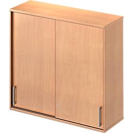 Schäfer Shop Genius Opzetkast met schuifdeuren TETRIS WOOD, 3 ordnerhoogten, B 1200 mm, beukenpatroon