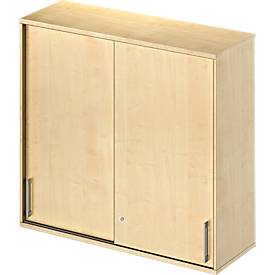 Schäfer Shop Genius Opzetkast met schuifdeuren TETRIS WOOD, 3 ordnerhoogten, B 1200 mm, esdoornpatroon