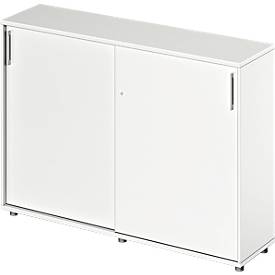 Schäfer Shop Genius schuifdeurkast TETRIS WOOD, 3 OH, B 1600 mm, hoogte incl. glijders, wit