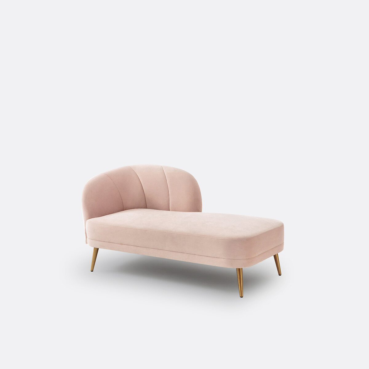 LA REDOUTE INTERIEURS Longchair in fluweel, rechts, Leone