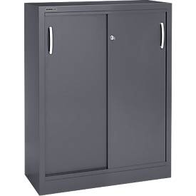 Schäfer Shop Select Schuifdeurkast, 3 ordnerhoogten, B 1200 mm, grafiet RAL 7024