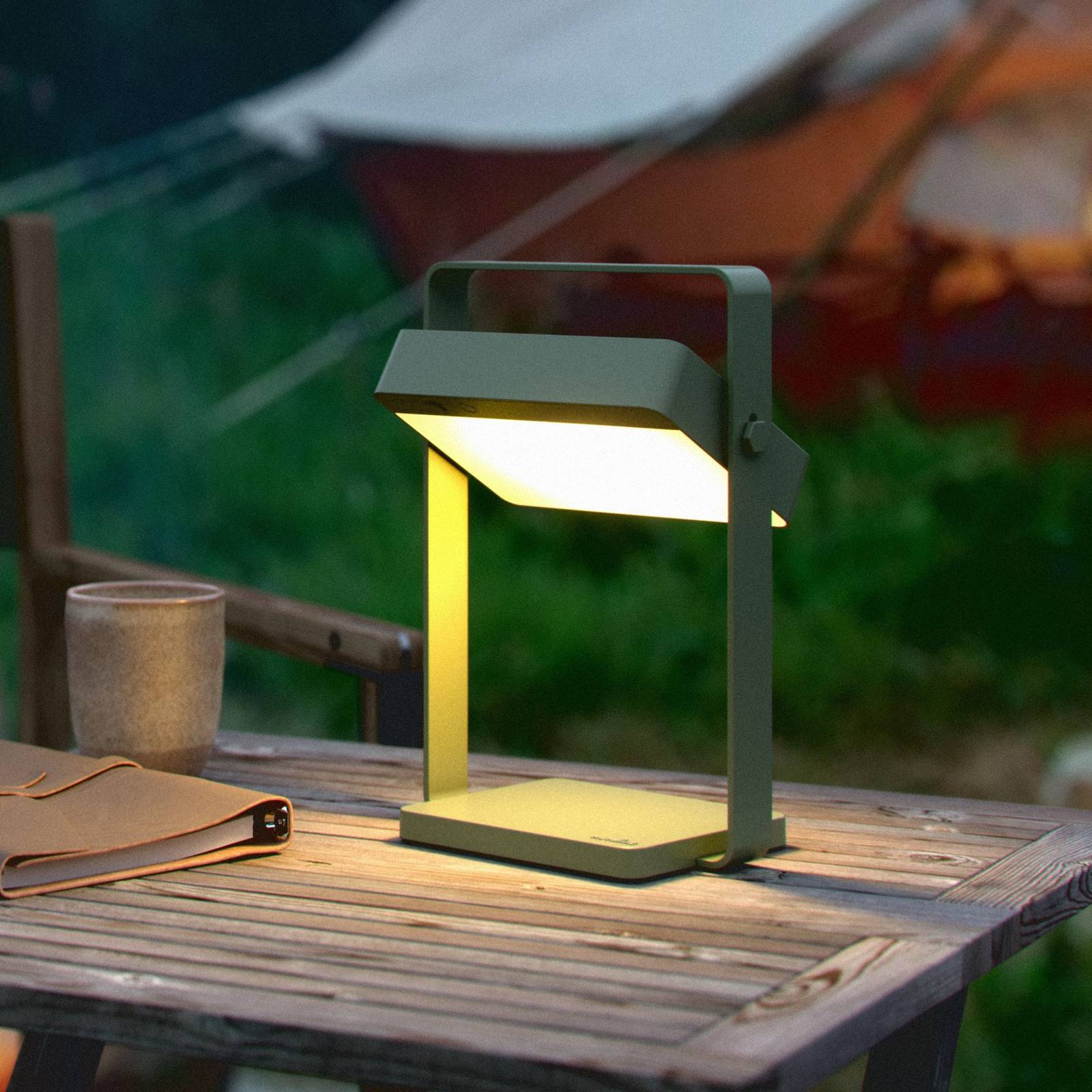 Nordlux Design tafellamp Saulio groen oplaadbaar 2418035023