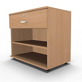 Schäfer Shop Select Sideboard, met schuiflade, afsluitbaar, spaanplaat, B 800 x D 420 x H 663 mm, beuken