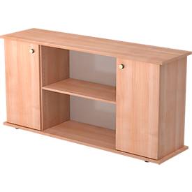 Sideboard ULM, H 840 x B 1661 x D 448 mm, notenhoutpatroon