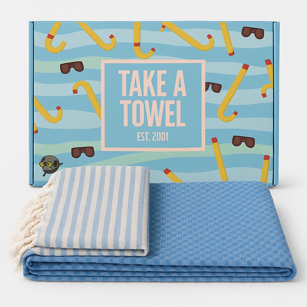 Take A Towel Hamamdoek 90 x 170 cm Lichtblauw
