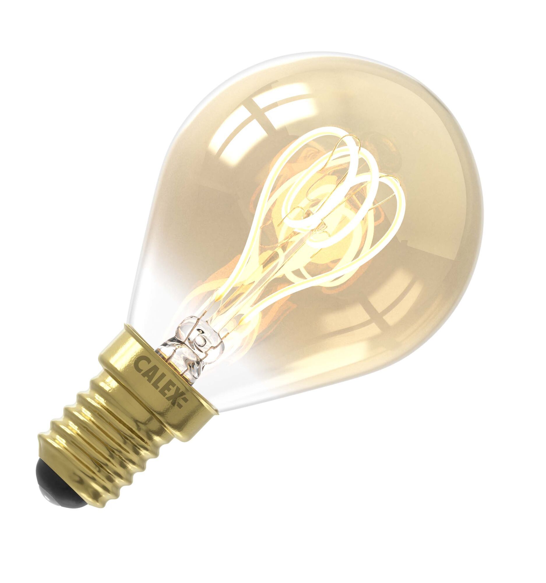 Calex | LED filament | Kleine fitting E14 | P45 | Kogel | Goud | 2.5W