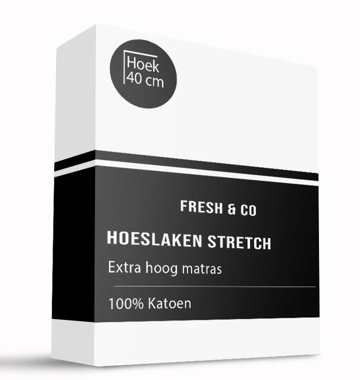Signature Hoeslaken - Jersey - Boxspring - Wit - 80x200 cm - Wit -  - 