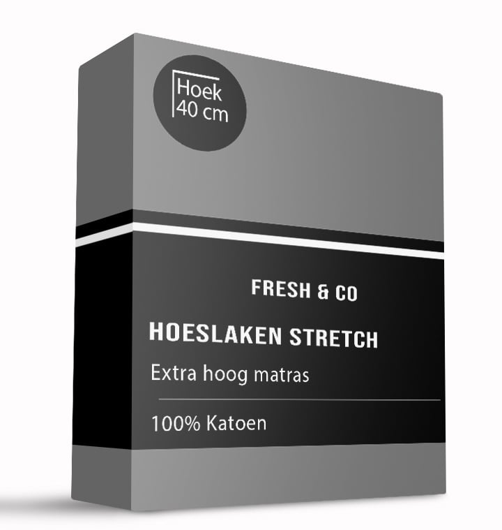 Signature Hoeslaken -Jersey - Boxspring - Zilver grijs - 80x200 cm - Keuze Uit Meerdere Kleuren -  - 