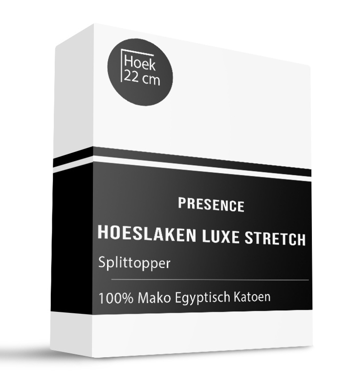 Presence Splittopper Hoeslaken - Mako Egyptisch Katoen - 180x200 cm - Taupe -  - 
