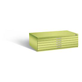 C und P Tekeningkast van staal, voor formaten tot A0, 5 schuifladen