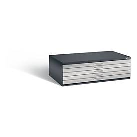 C und P Tekeningkast van staal, voor formaten tot A0, 5 schuifladen