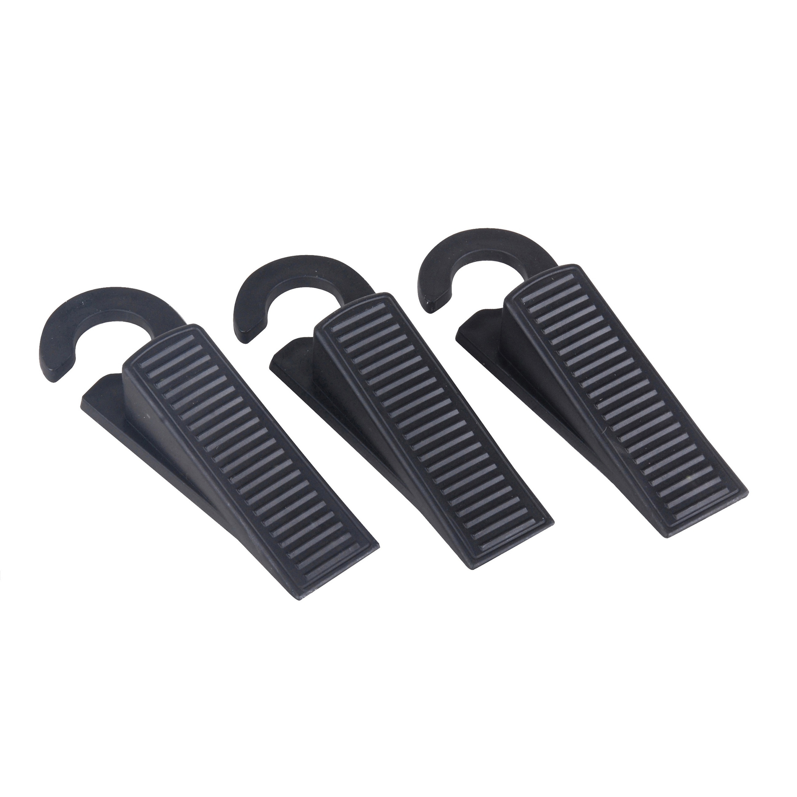 Urban Living Deurwig set van 3x - kunststof - anti-slip - 13 x 4 cm - deurstopper -