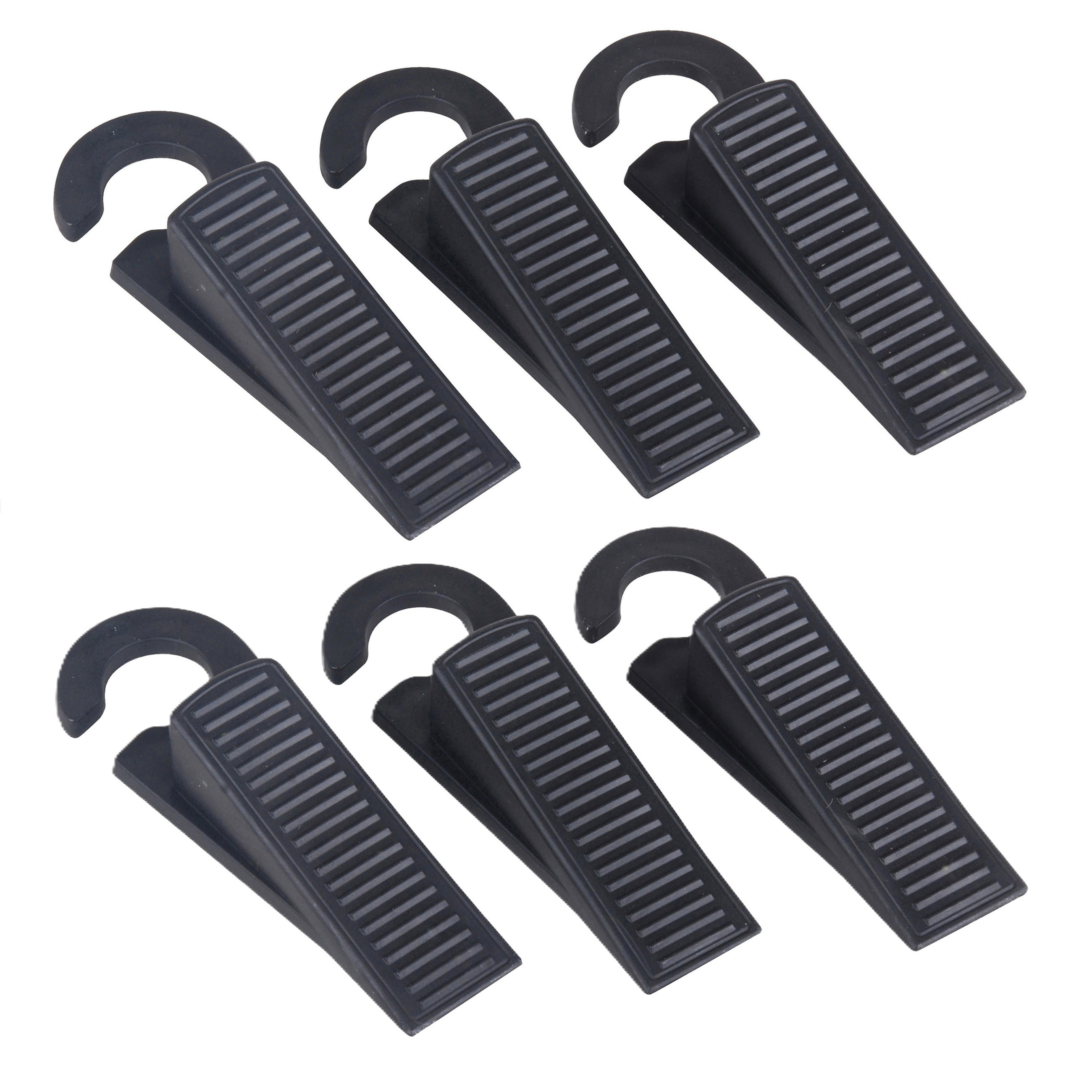 Urban Living Deurwig set van 9x - kunststof - anti-slip - 13 x 4 cm - deurstopper -